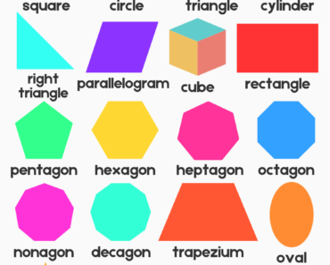 Shapes Vocabulary in English