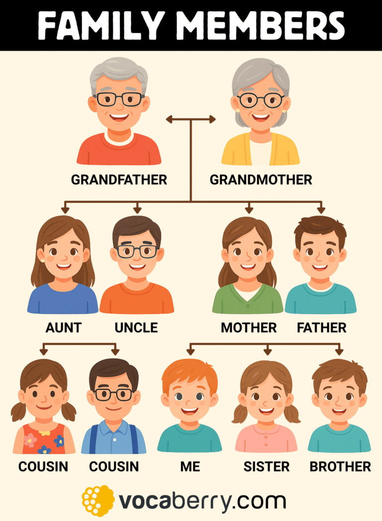 Family Members in English: Complete List with Examples