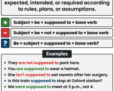 How to Use “Be Supposed to” in English Grammar