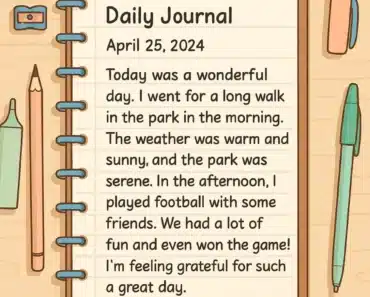 How to Write a Daily Journal in English