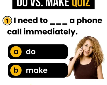 Do vs. Make Quiz – English Grammar
