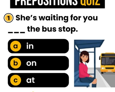 Prepositions of Place Quiz – In, On, At