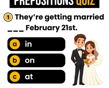Prepositions of Time Quiz – In, On, At