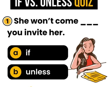 If vs. Unless Quiz – English Grammar