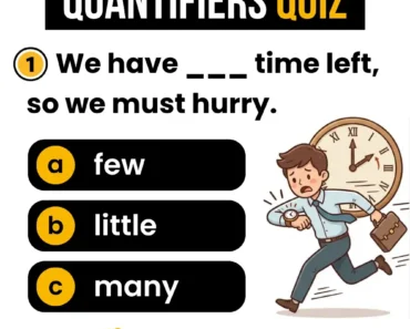 Quantifiers Quiz: Many, Much, Few, Little, Some, Any