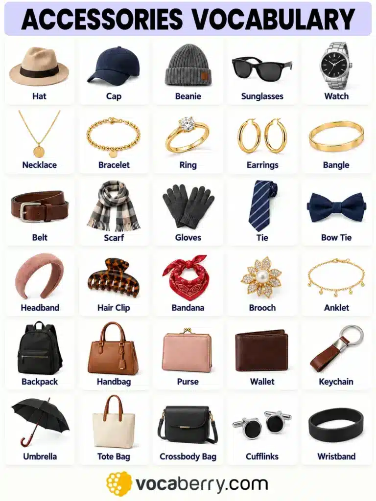 accessories-in-english-accessory-names-and-vocabulary-words-list-with-meaning-and-examples-learn-english-vocabulary-lesson-esl-vocaberry