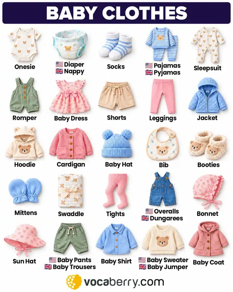 baby-clothes-names-in-english-vocabulary-meaning-examples-with-pictures-clothing-learn-english-vocabulary-lesson-esl-vocaberry