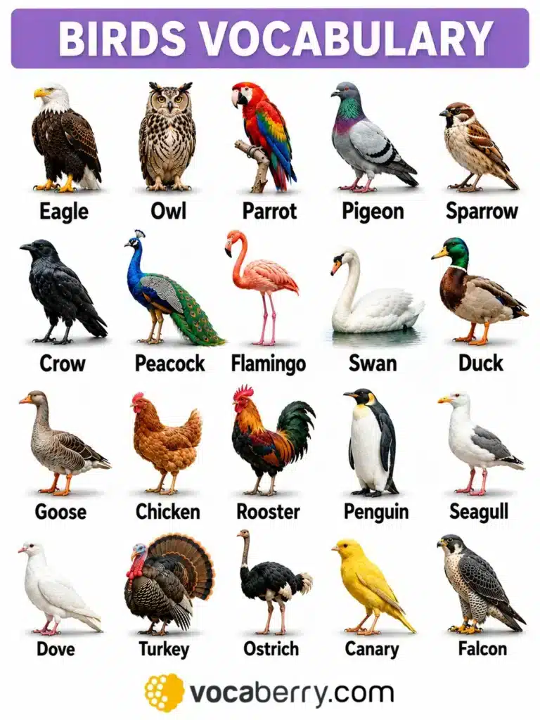 birds-vocabulary-words-in-english-list-of-common-bird-names-with-pictures-learn-english-vocabulary-lesson-esl-vocaberry