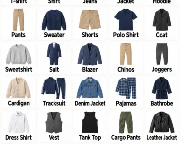 Men’s Clothes Names: English Vocabulary