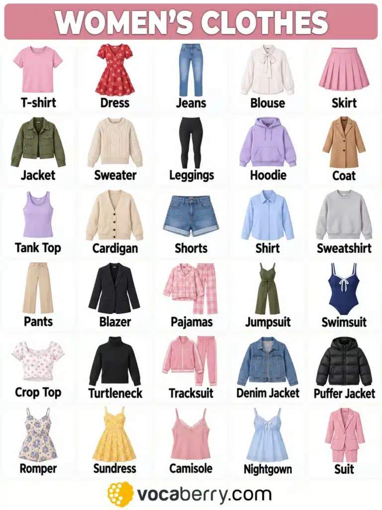 womens-clothes-names-in-english-womens-clothing-vocabulary-words-list-with-pictures-meaning-examples-learn-english-vocabulary-lesson-esl-vocaberry